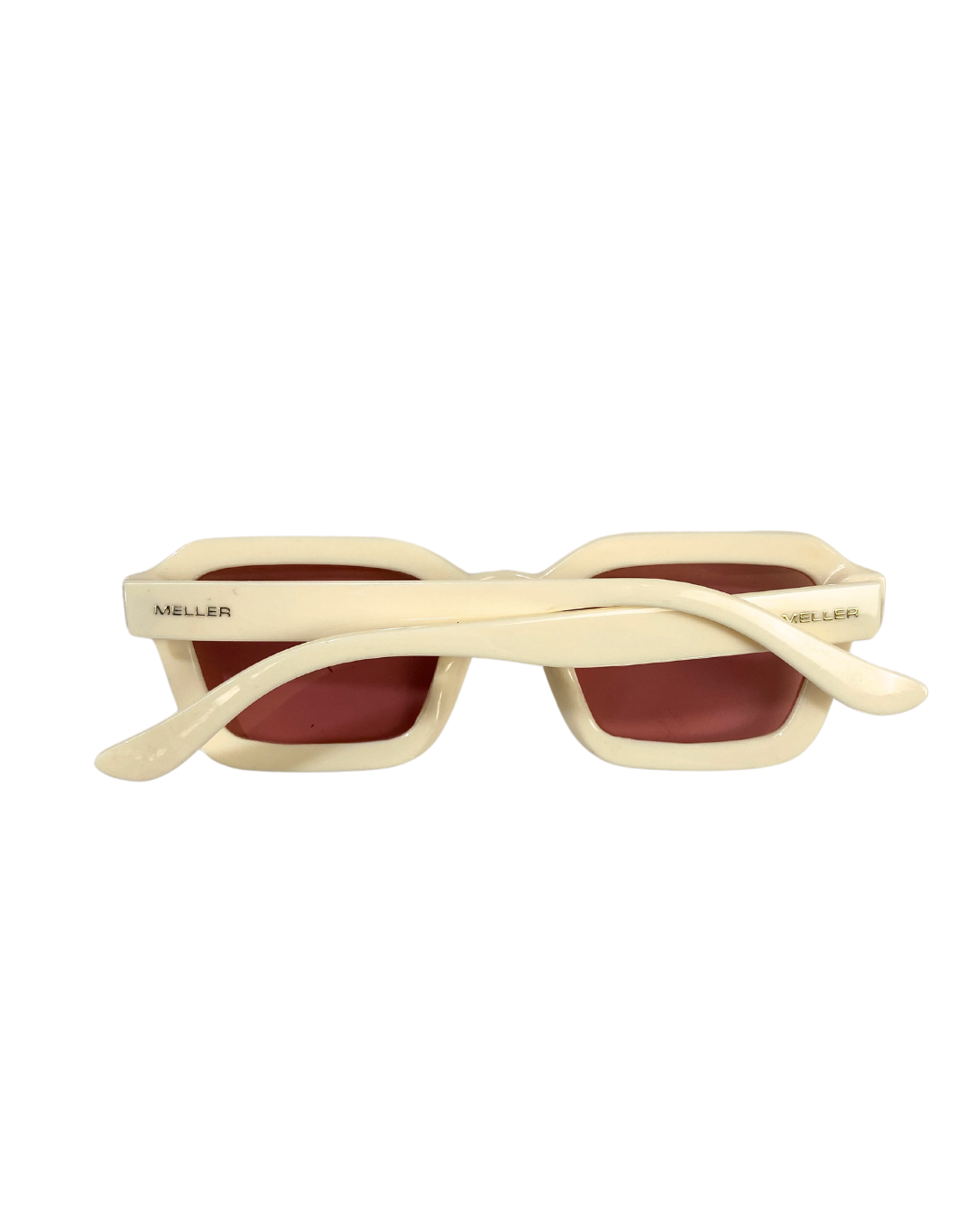 Meller Square Cream Glasses with Rose Tint
