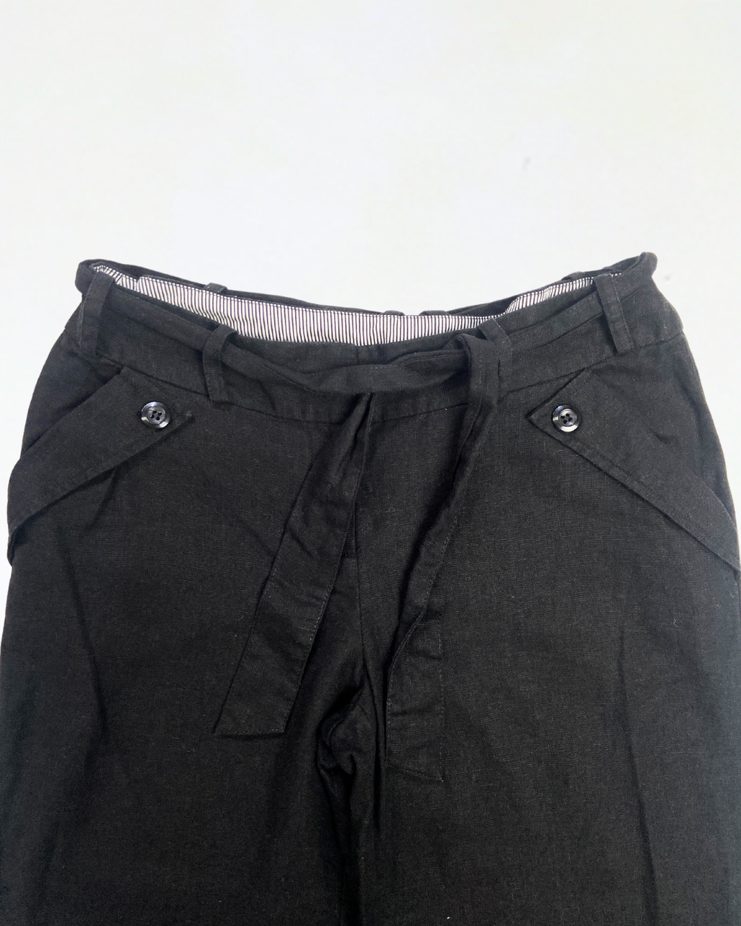 second hand New Look New Look Tie Waist Black Chino 5 OWNI
