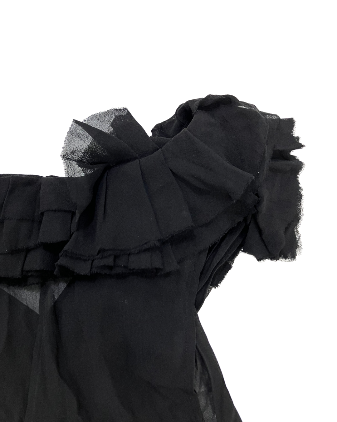 All Saints Black Ruffle Dress
