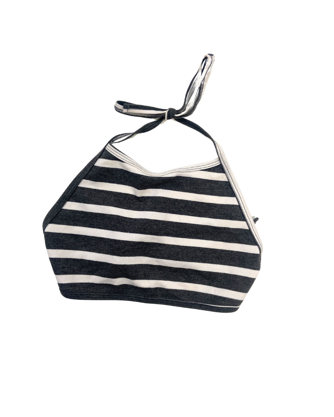 American Apparel Open Back Stripe Crop Top