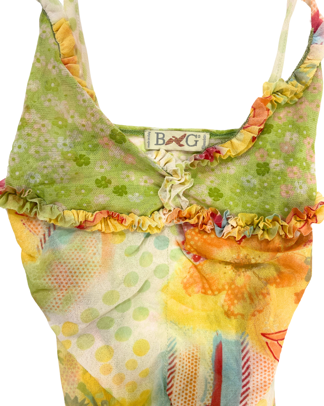 Vintage Green Mesh Cami Top