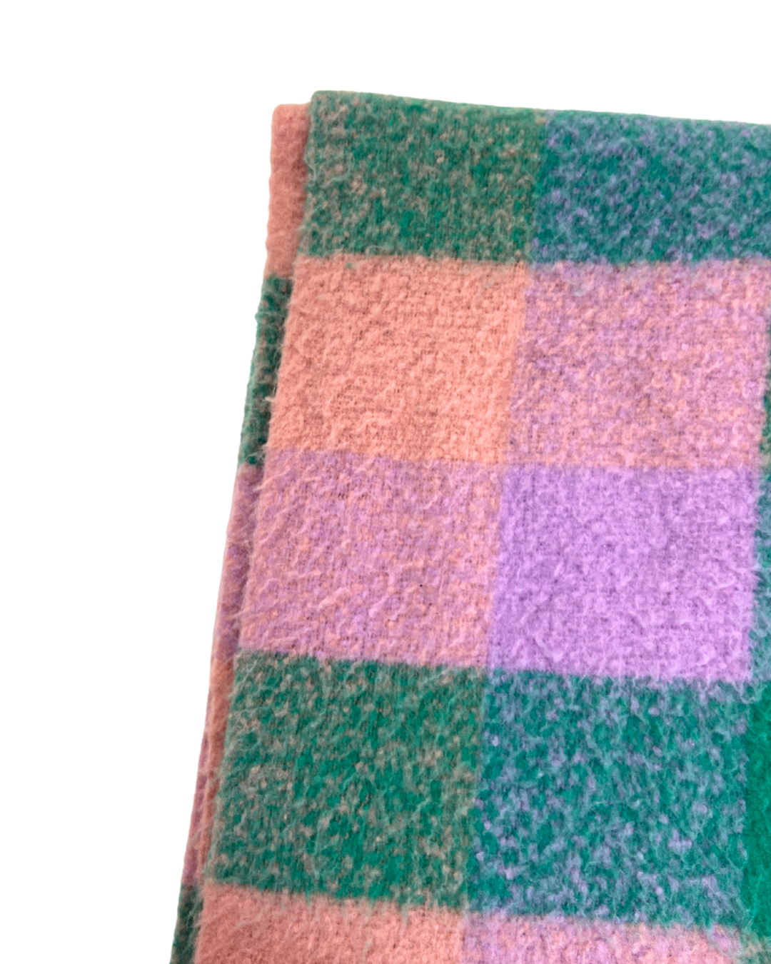 Green and Pink Checkered Scarf