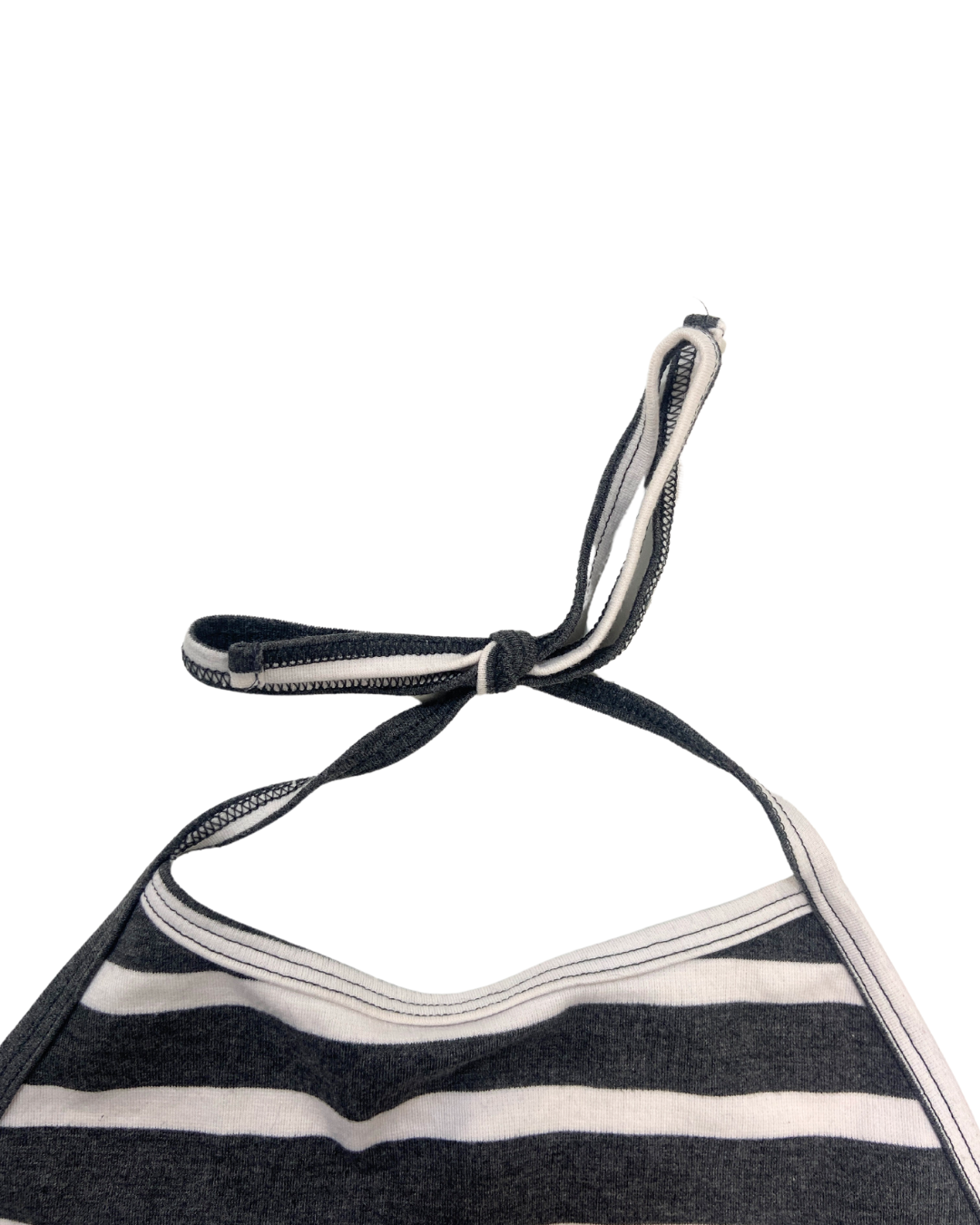 American Apparel Open Back Stripe Crop Top