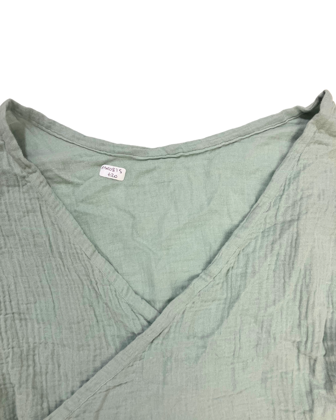 Studio Roake Green Tie Wrap Top