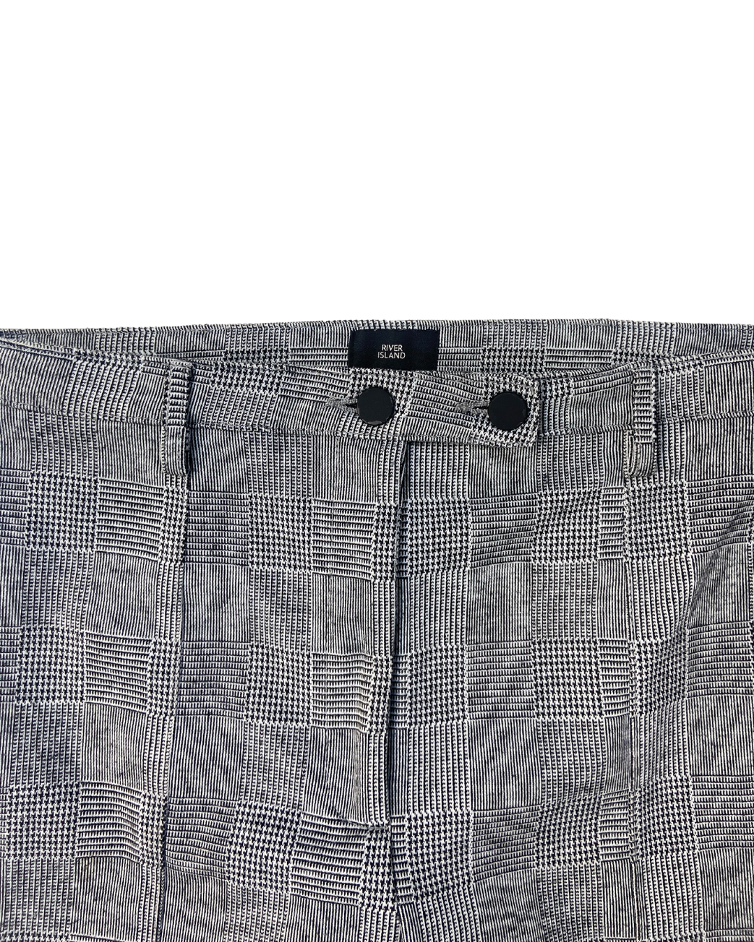 River Island Grey Checkered Trousers