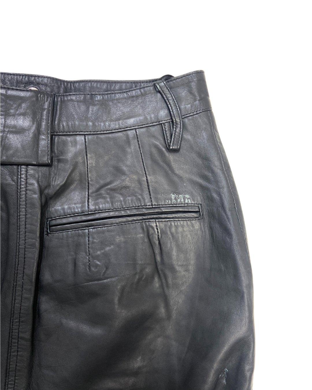 Black Leather Midi Skirt