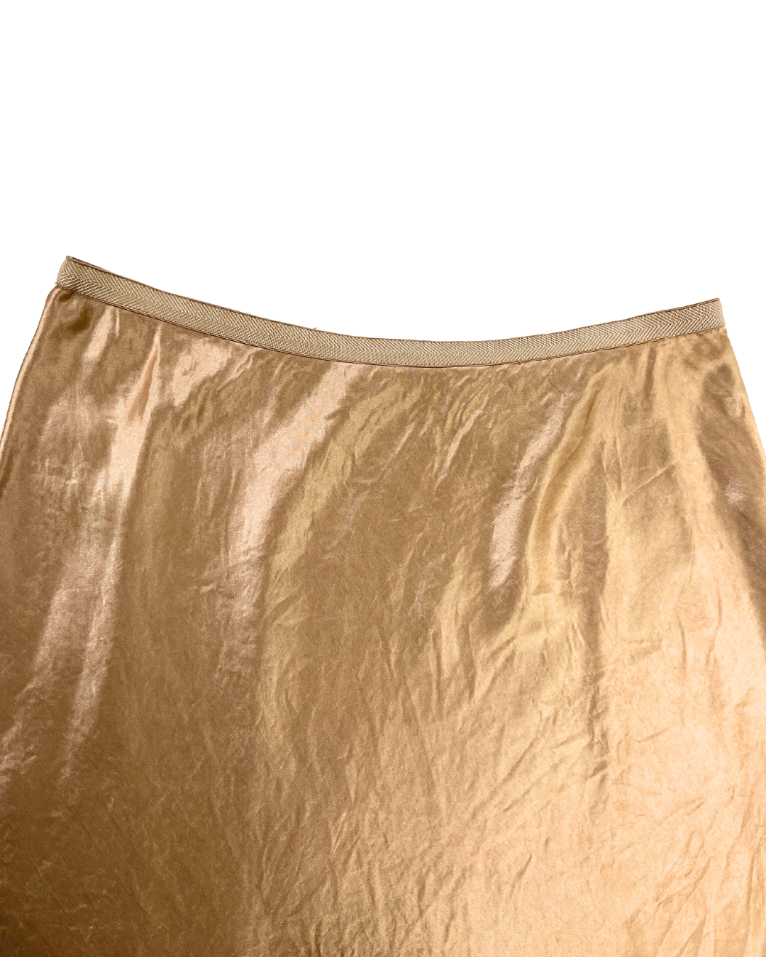 Marks and Spencers Champagne Satin Midi Skirt