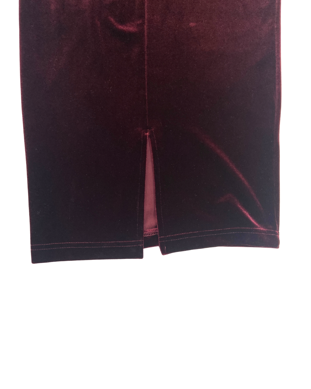 second hand Unknown Burgundy Velvet Slip Dress 13 OWNI