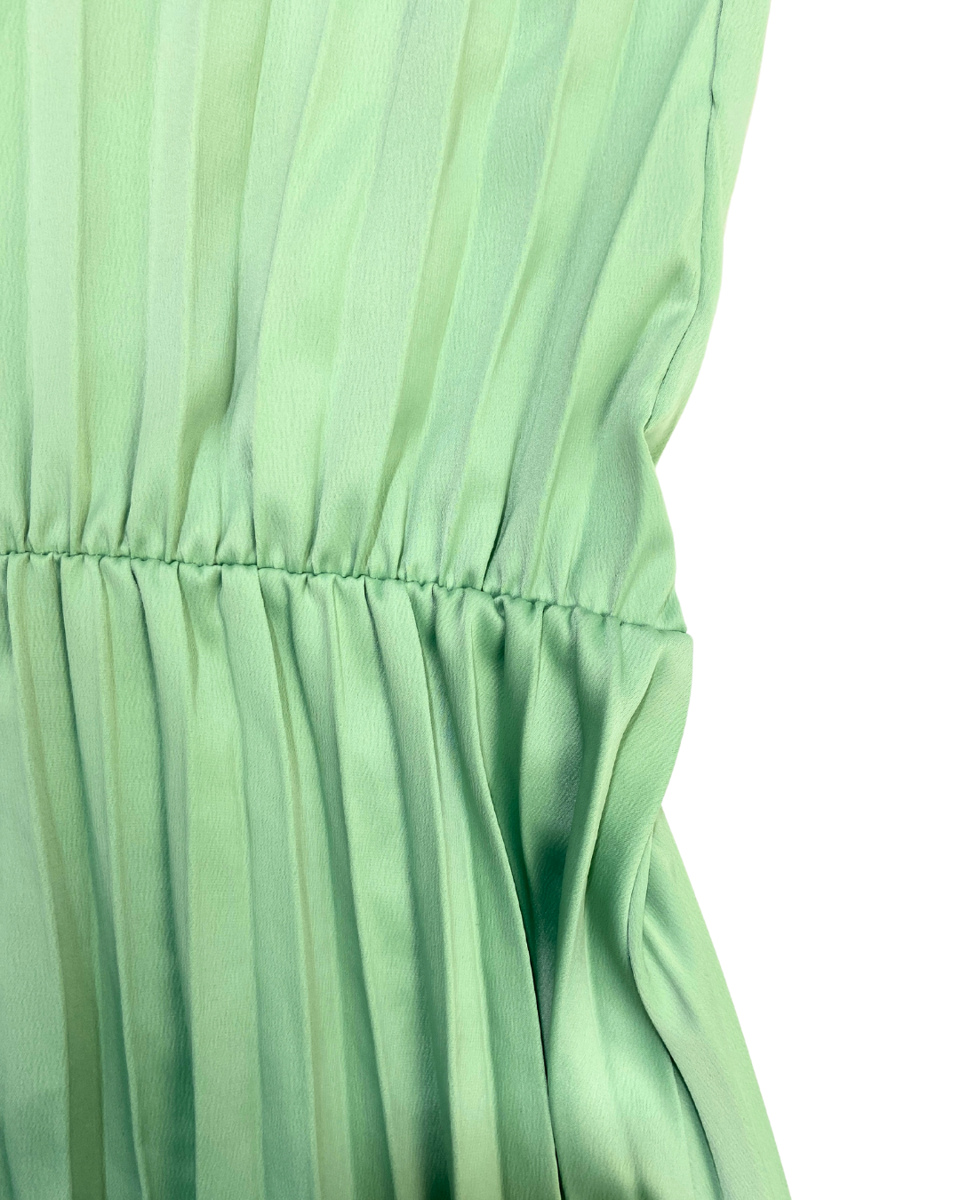 Garconne Pastel Green Pleated Midi Dress