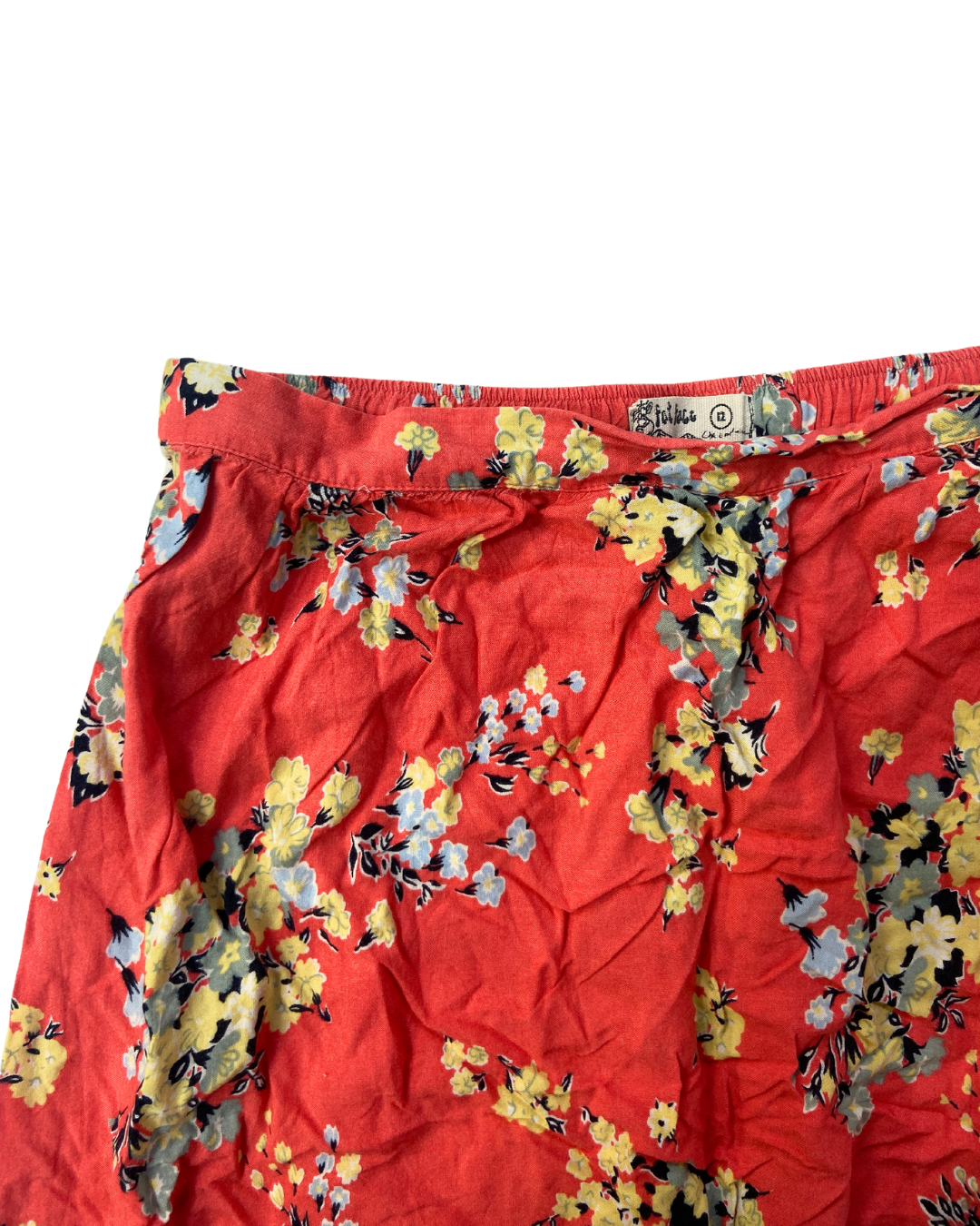 Fat Face Red Floral Maxi Skirt