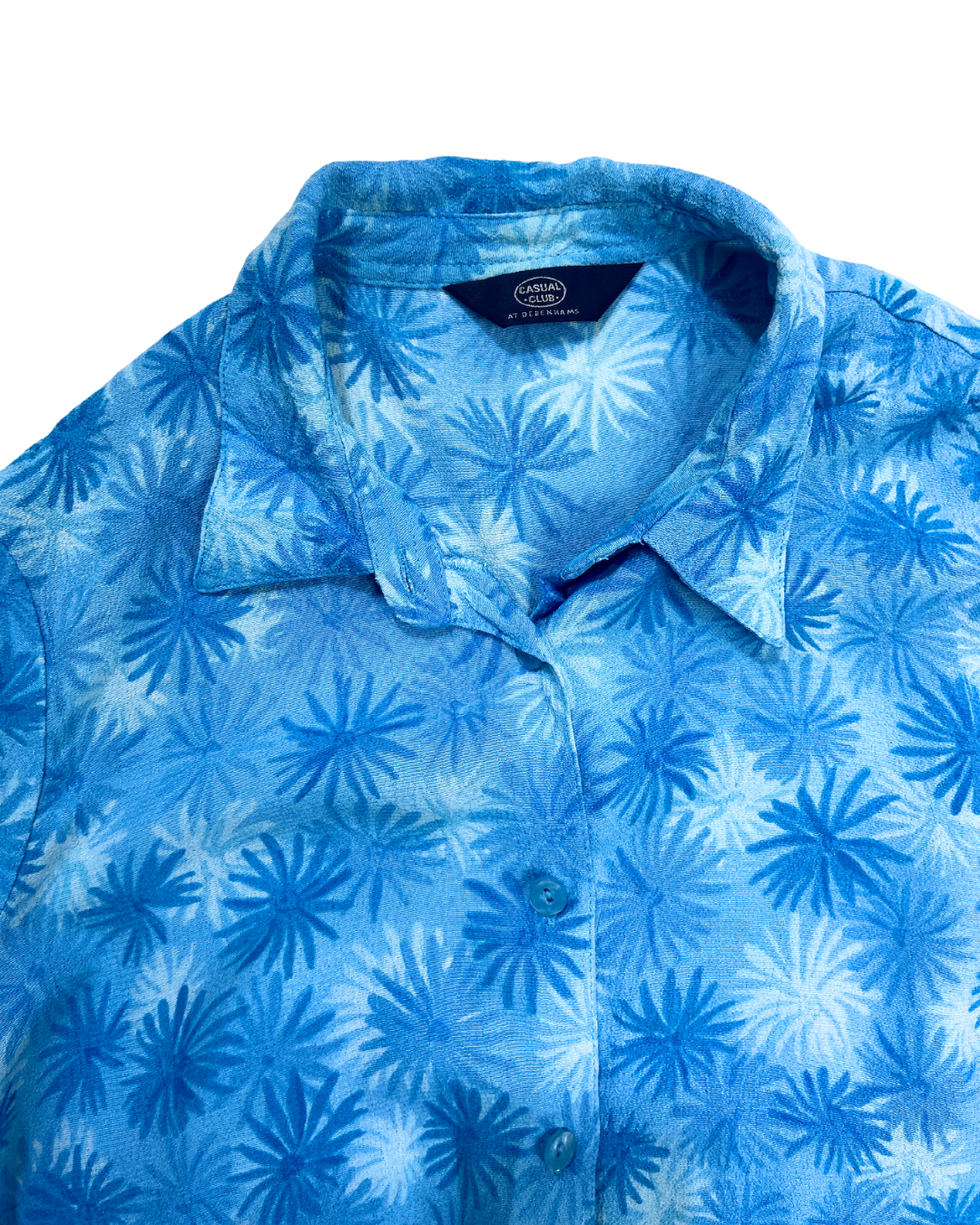 Blue Tropical Print Shirt