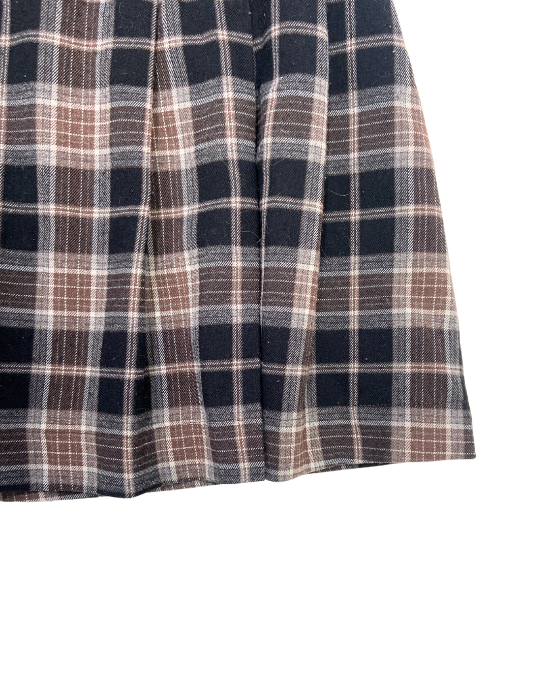 Brown Tartan Mini Skirt