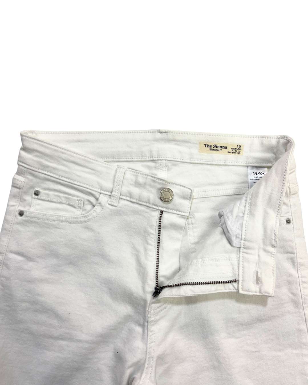 second hand M&S M&S White Slim-Fit Jeans 10 OWNI