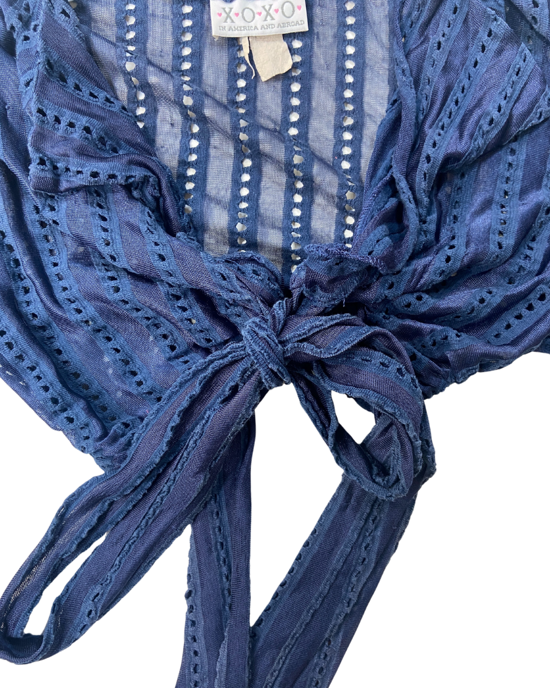 X.O.X.O Navy Lace Top