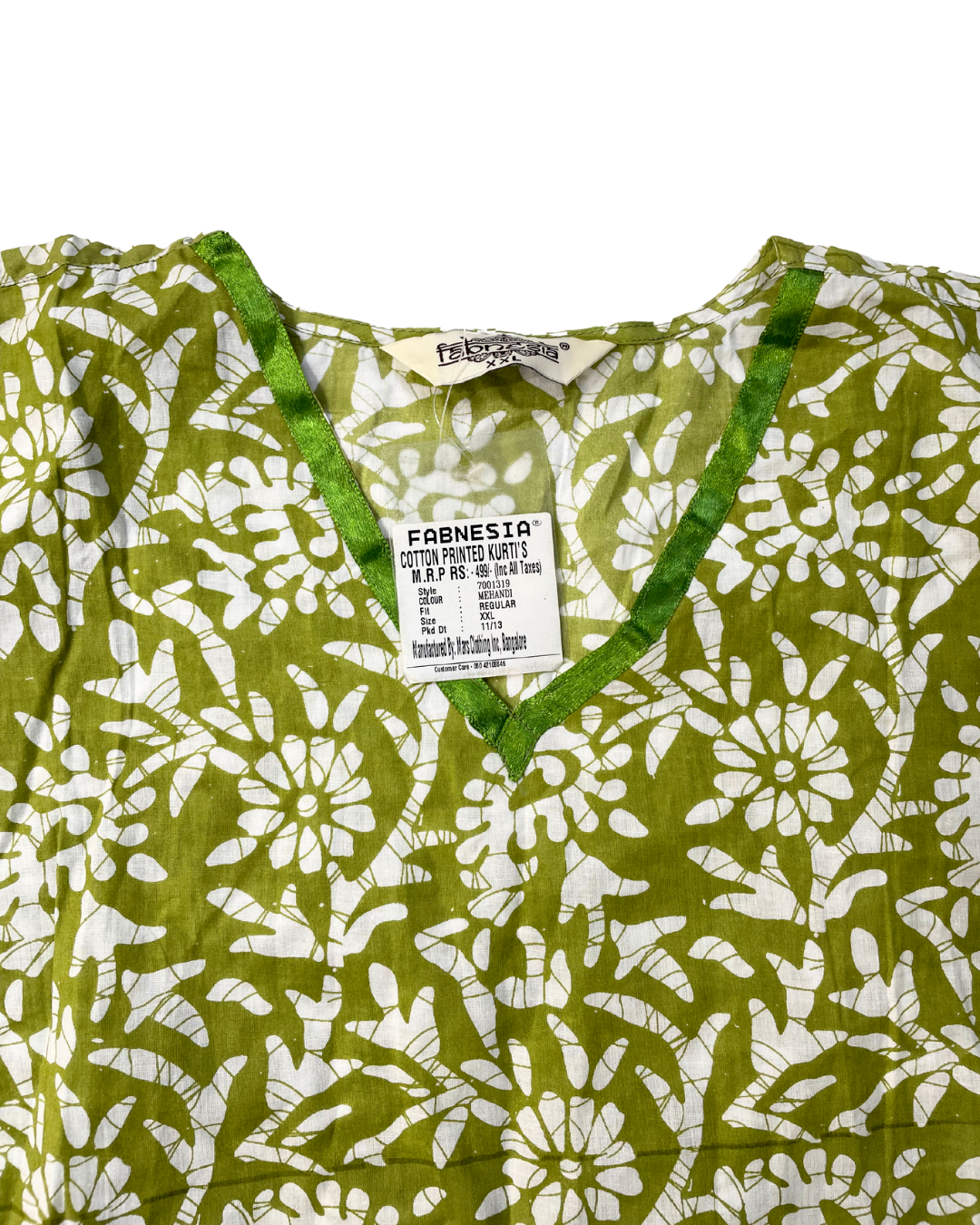 Fabnesia Green Tunic Dress