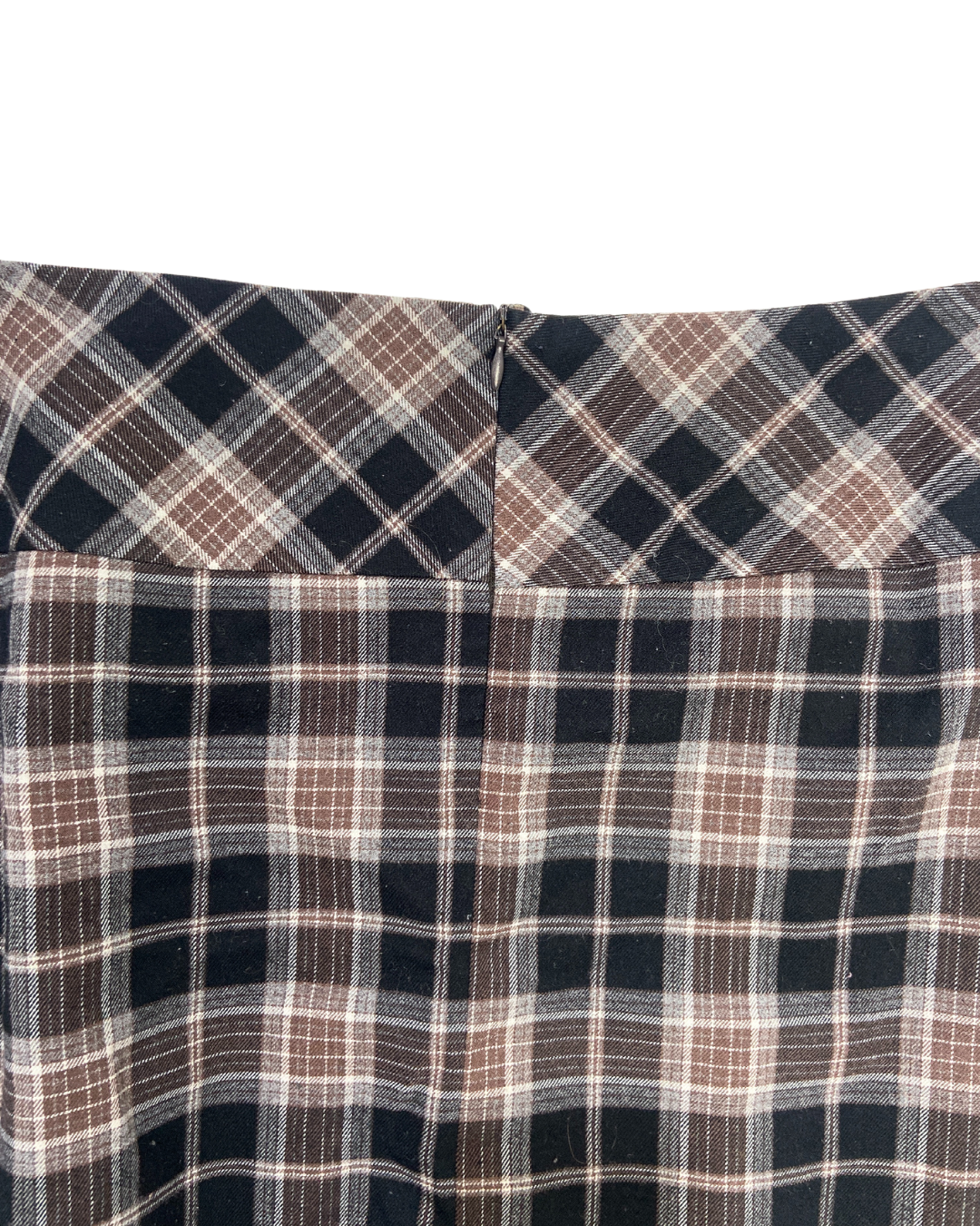 Brown Tartan Mini Skirt