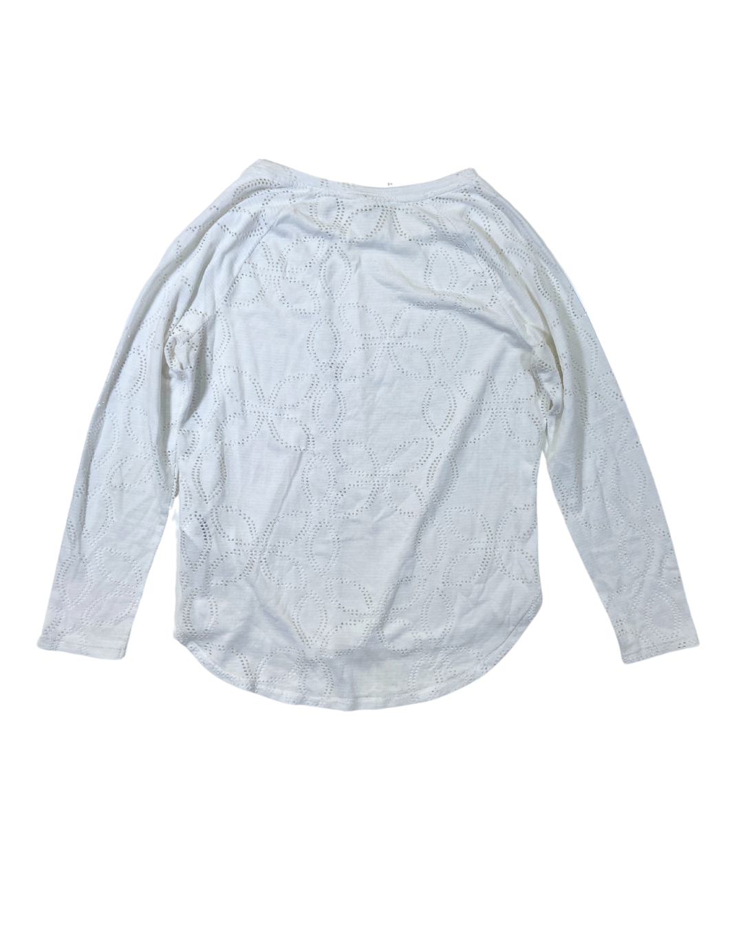 H&M White Floral Cut Out Top