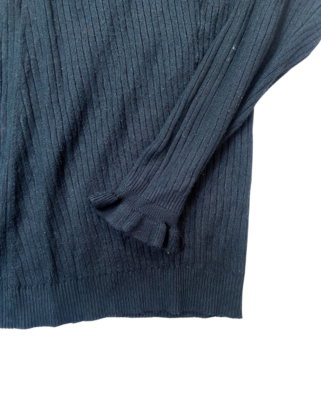 Mamalicious Navy Ribbed Knit Top