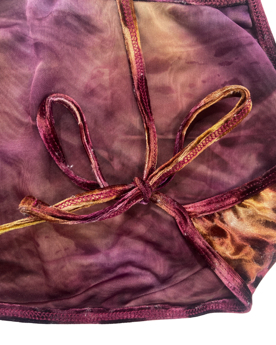 American Apparel Velvet Tie Dye Crop Top