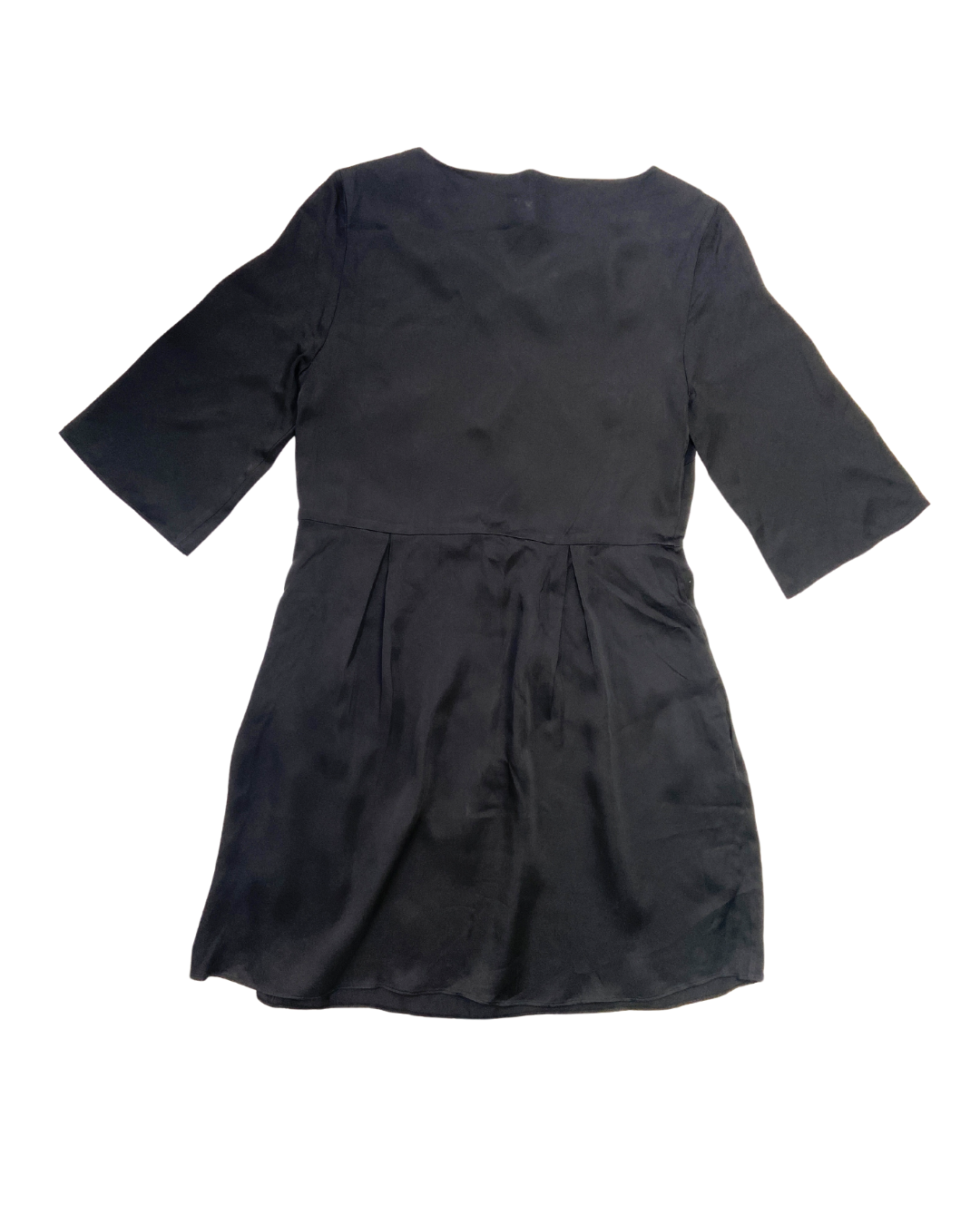 & Other Stories Black Satin Dress
