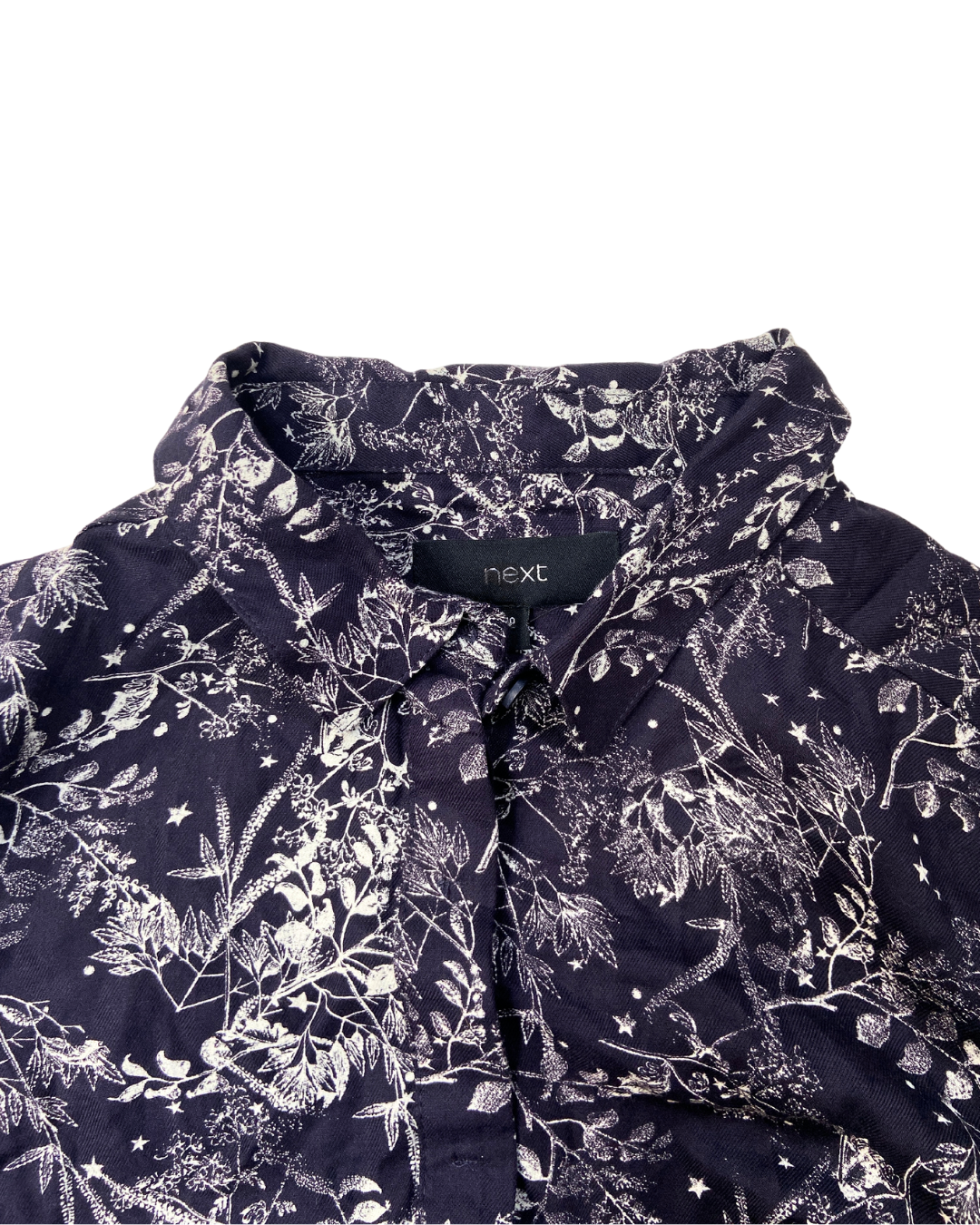 Next Navy Floral Shirt Dress