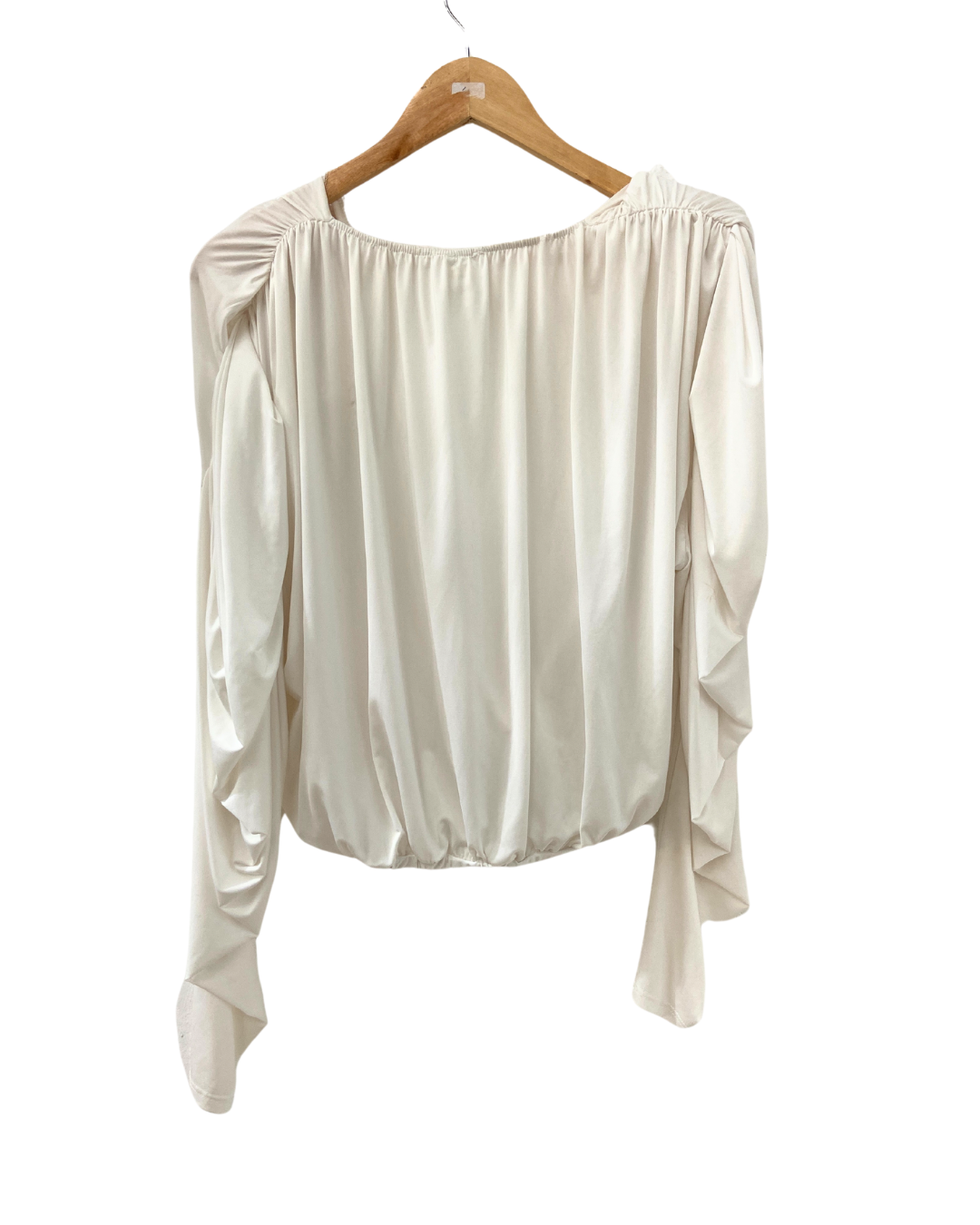 River Island Draped Blouse in Ivory