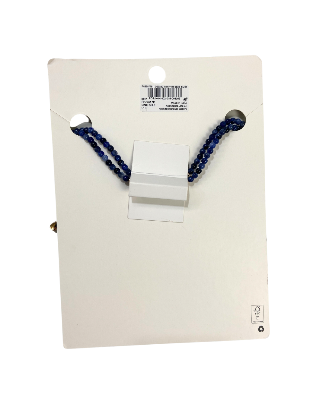Next Blue Beaded Necklace