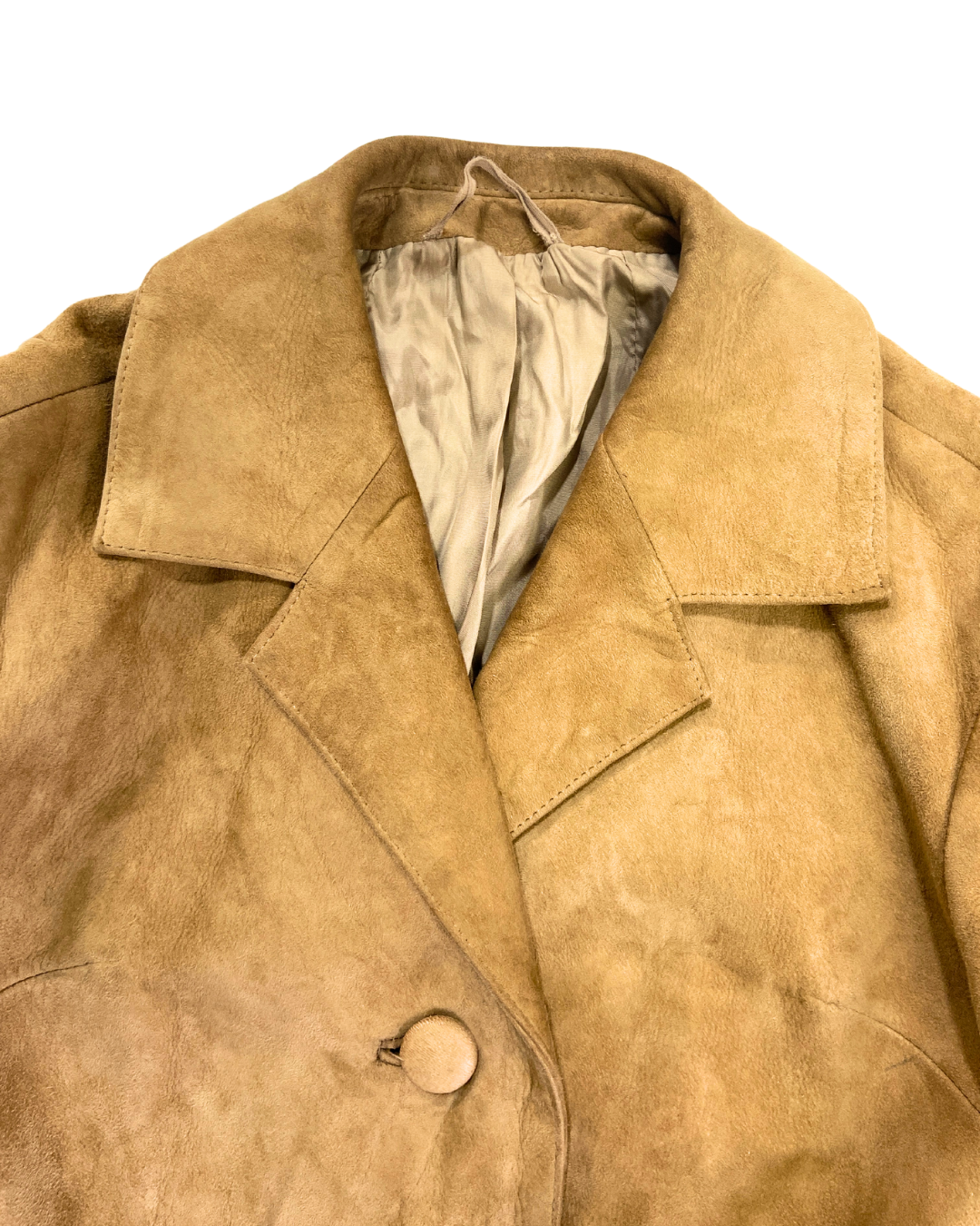 Brown Suede Longline Blazer Jacket