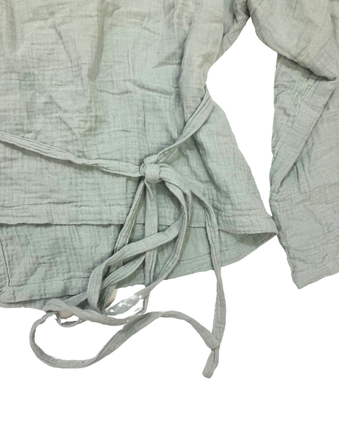 Studio Roake Green Tie Wrap Top