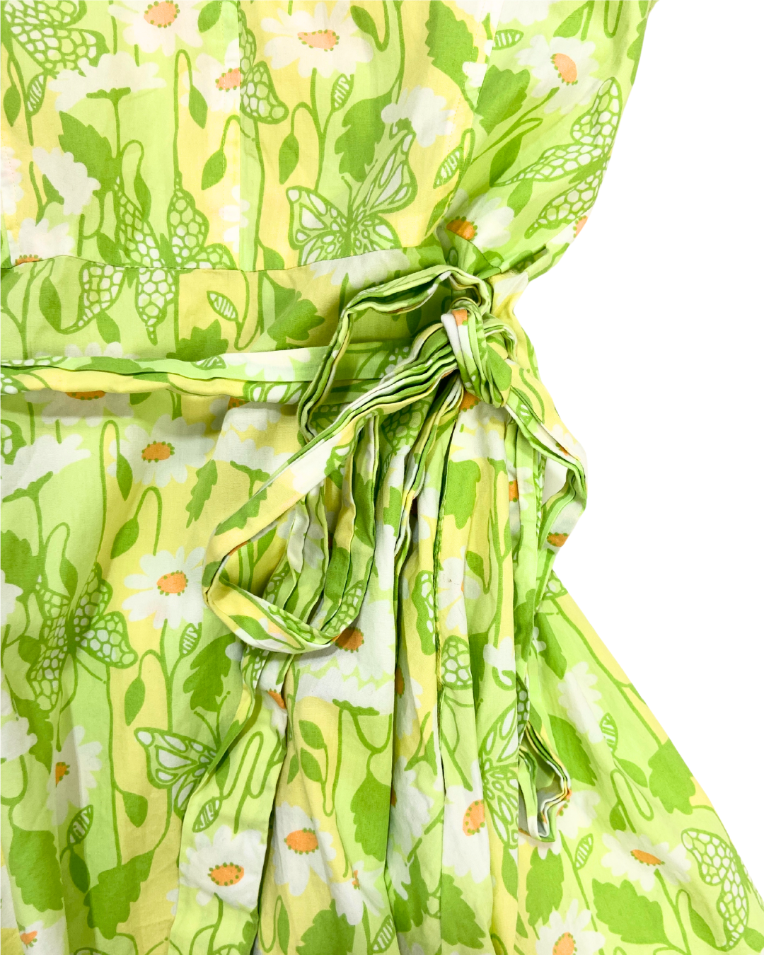 Floral Green Wrap Dress