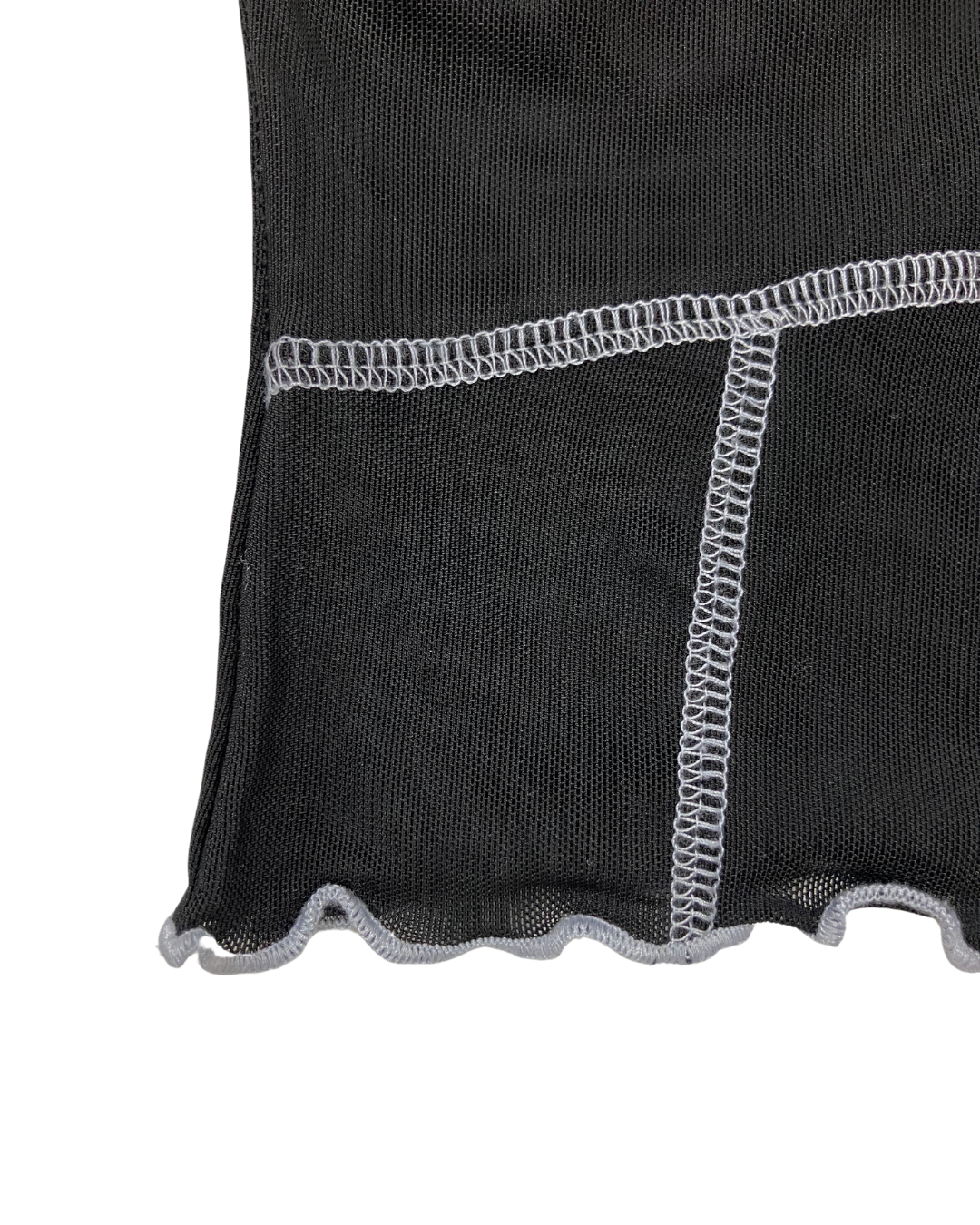 Tiger Mist Black Mesh Crop Top