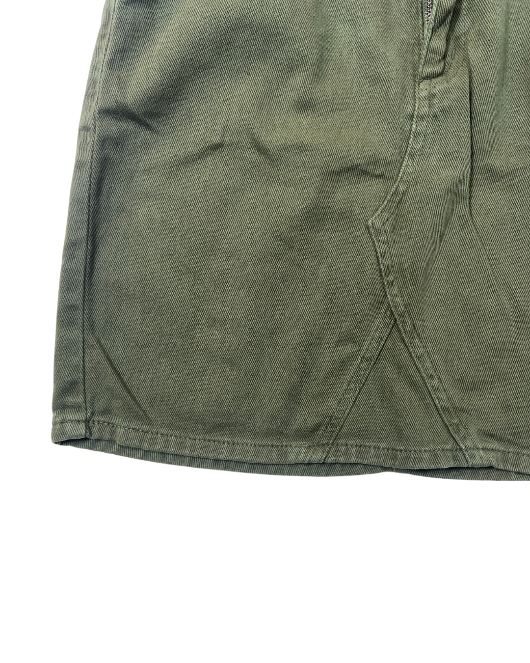 New Look Green Denim Mini Skirt
