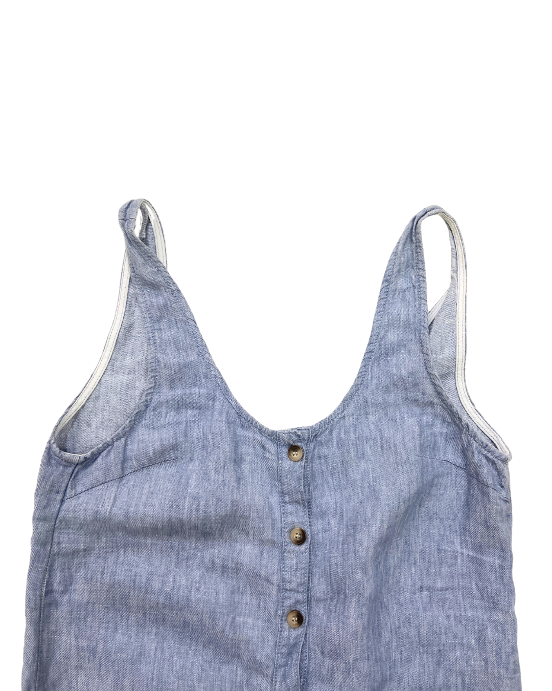 Topshop Blue Linen Midi Dress