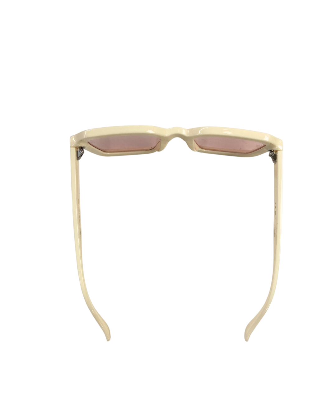 Meller Square Cream Glasses with Rose Tint