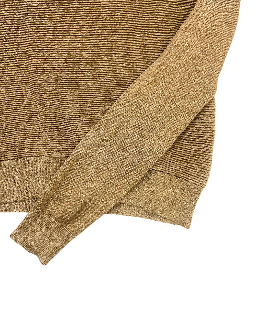 second hand Michael Kors Michael Kors Metallic Gold Knit Sweater 14 OWNI
