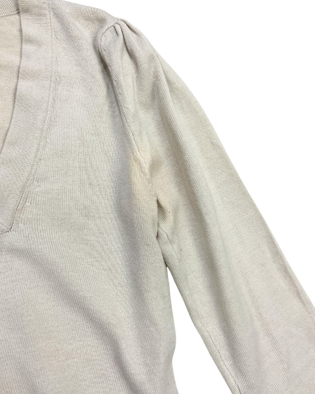 Vintage Cream Square Neck Knit