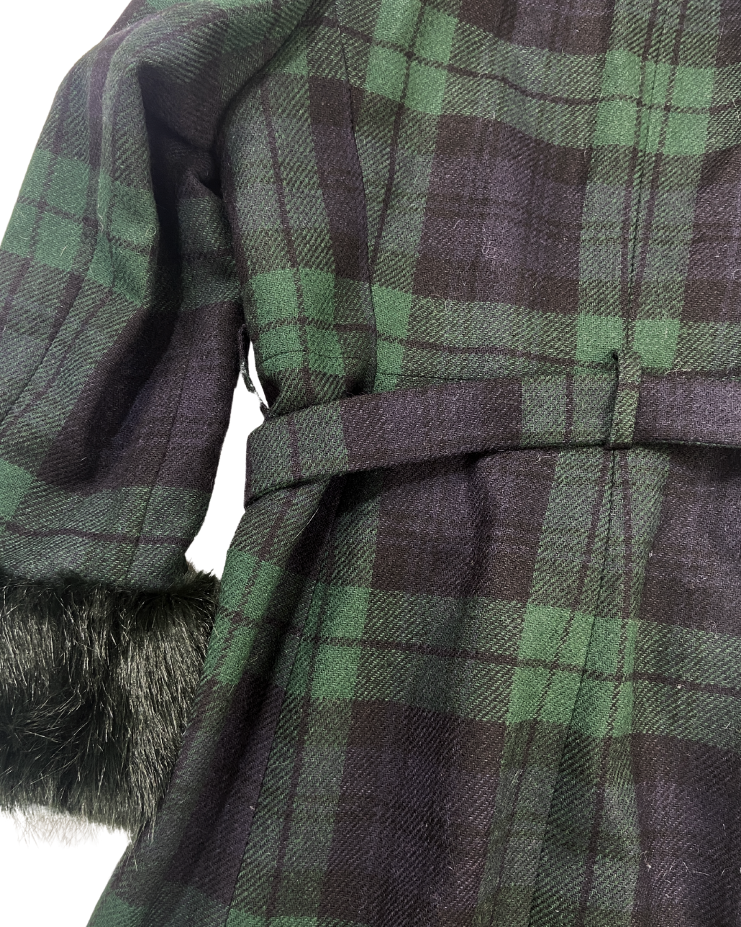 LK Bennett Green Tartan Coat