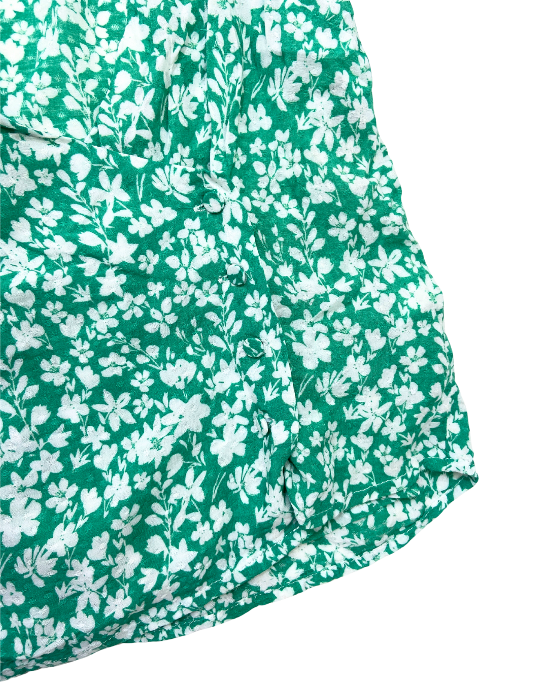 Oliver Bonas Green Floral Blouse