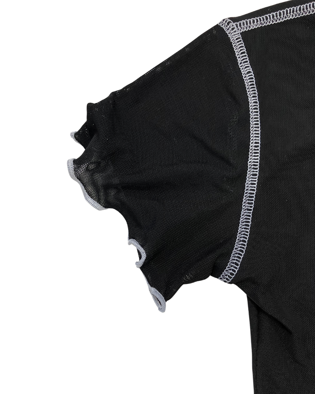 Tiger Mist Black Mesh Crop Top
