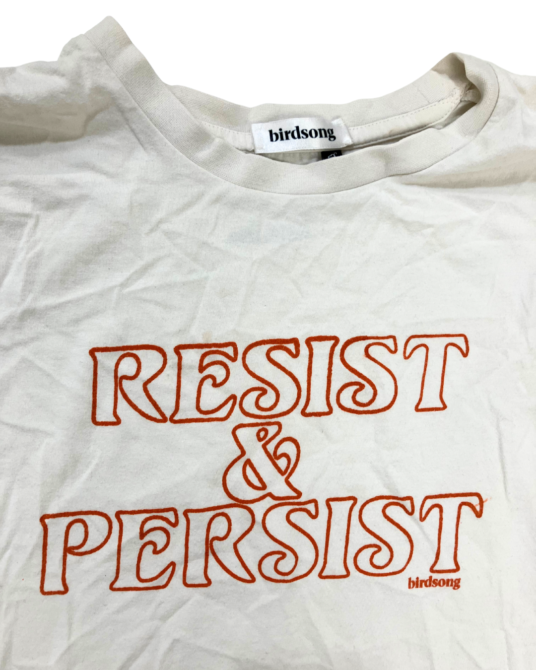 Birdsong White Slogan T-Shirt