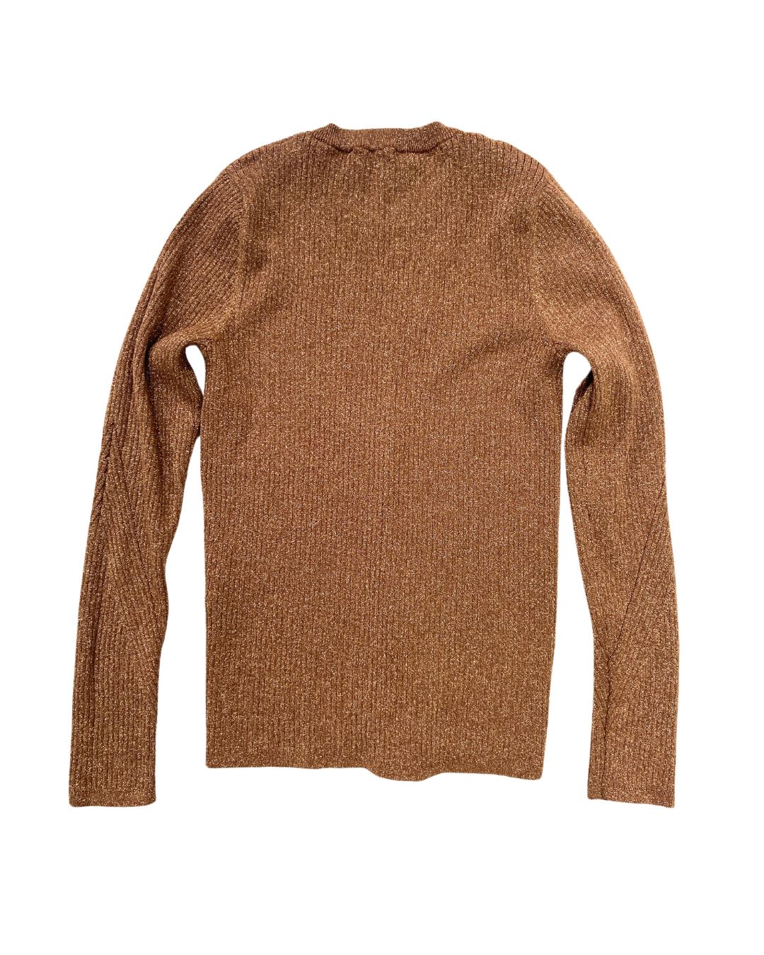 LK Bennet Rust Glitter Knit Top