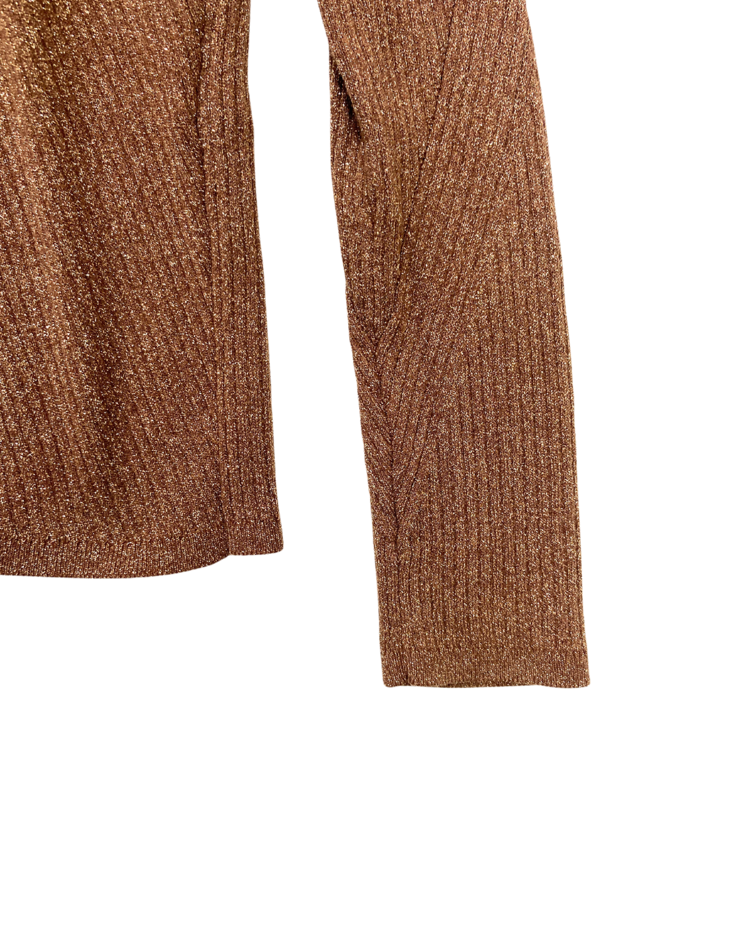 LK Bennet Rust Glitter Knit Top