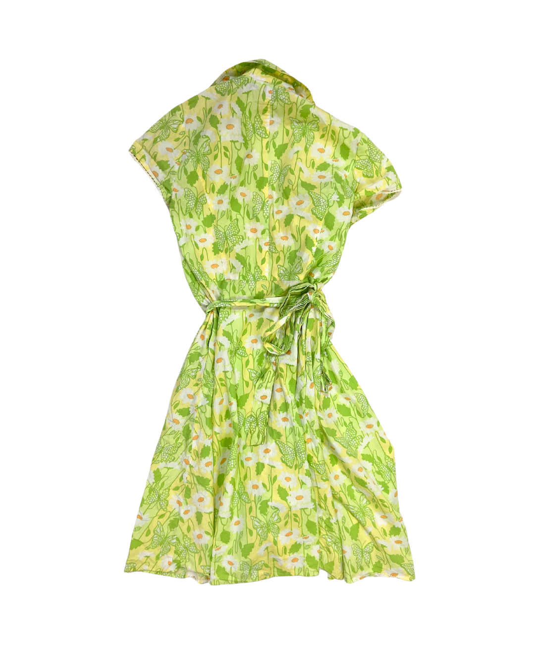 Floral Green Wrap Dress