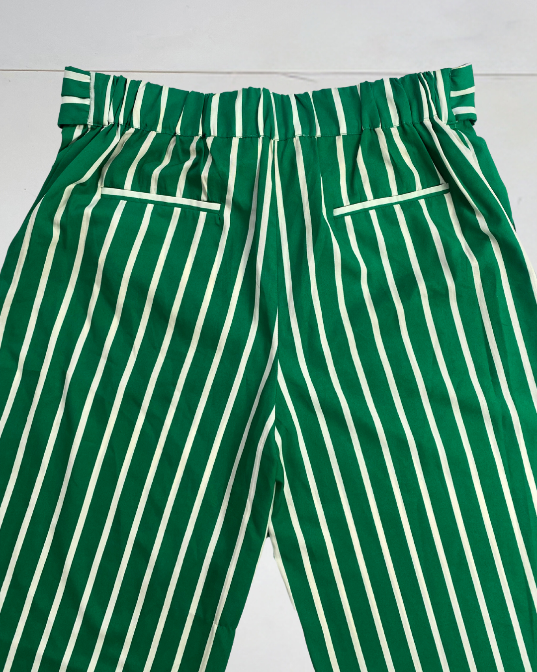 Striped Green Trouser Bundle (Trouser & Tshirt) (Size 12)