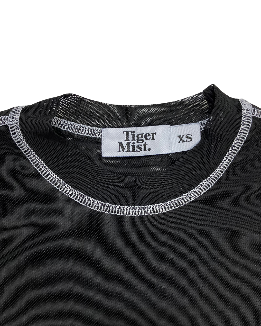 Tiger Mist Black Mesh Crop Top