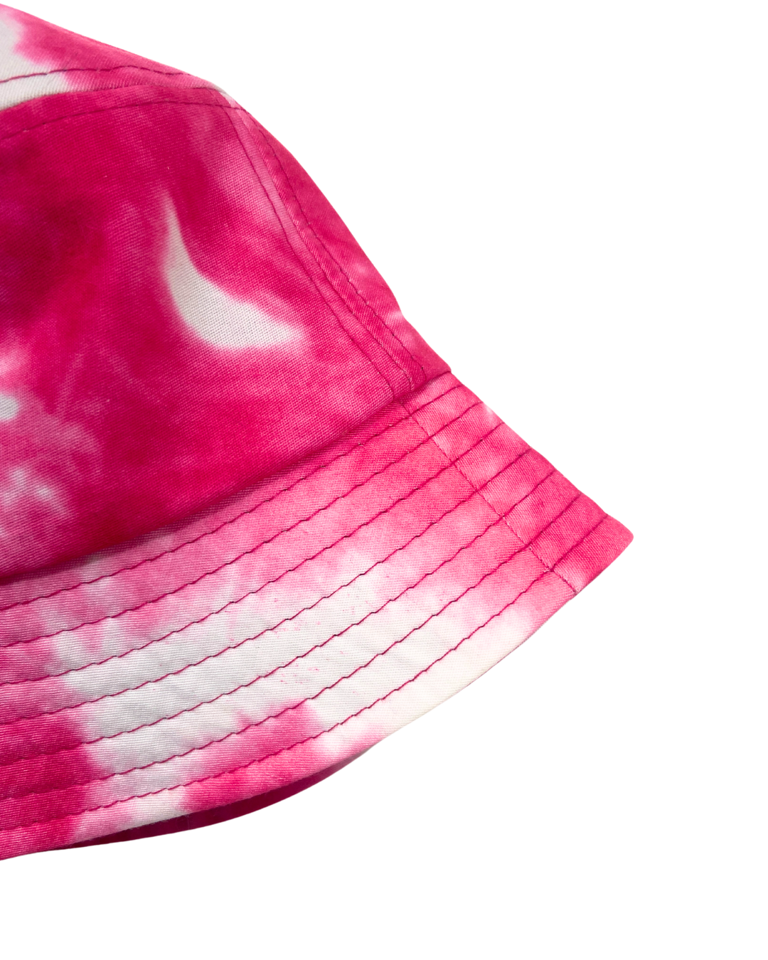 Living Cool" Pink Tie Dye Bucket Hat