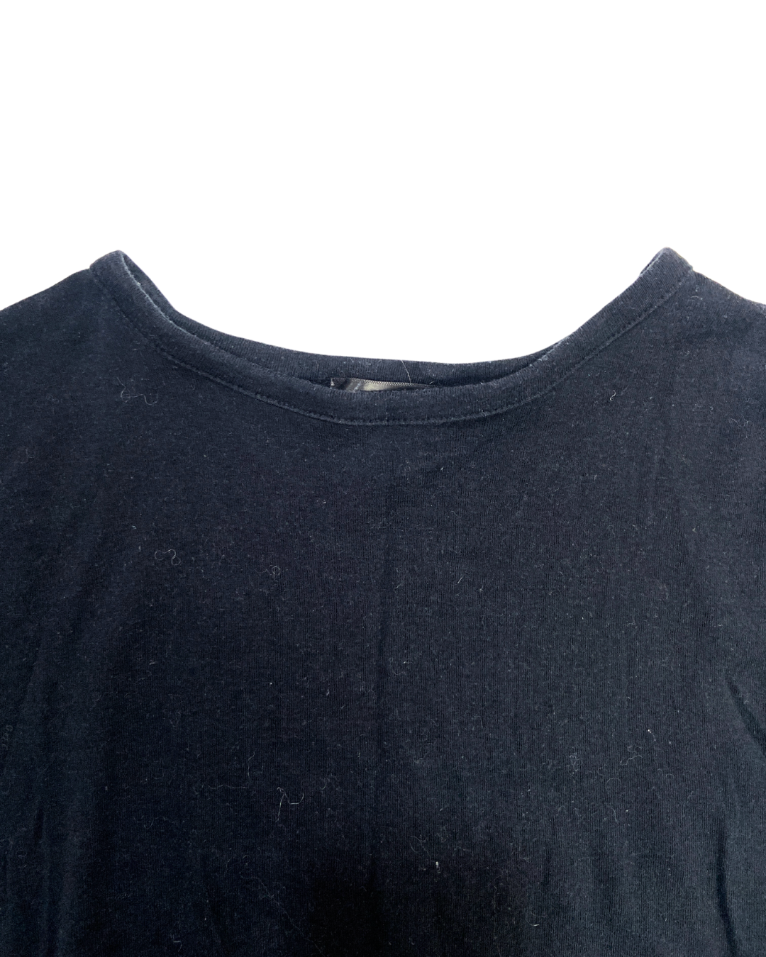Black Lettuce Hem T-Shirt
