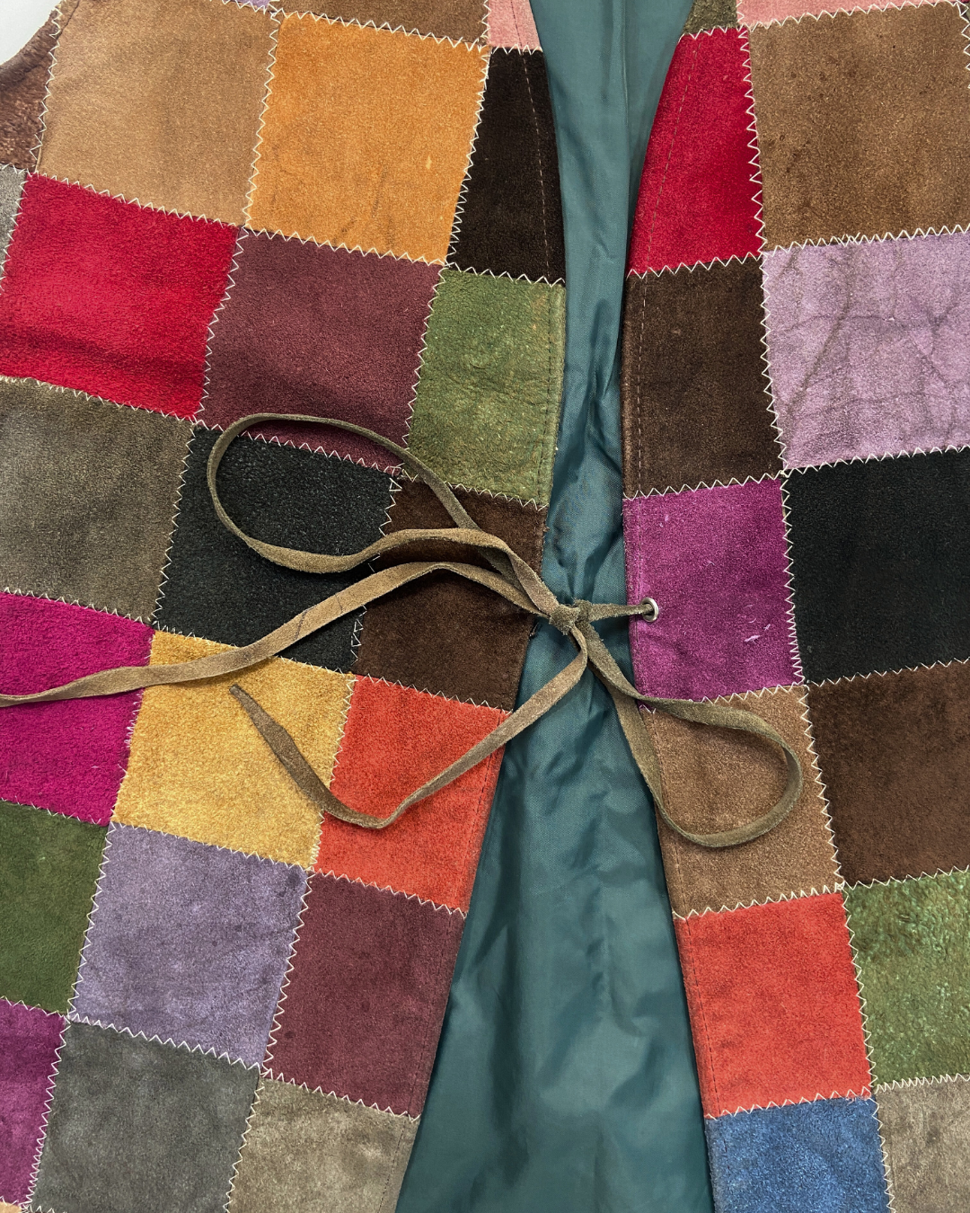 Suede Block Colour Waistcoat