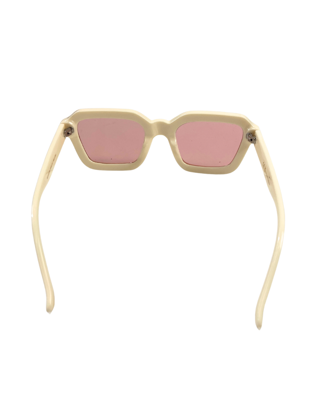 Meller Square Cream Glasses with Rose Tint