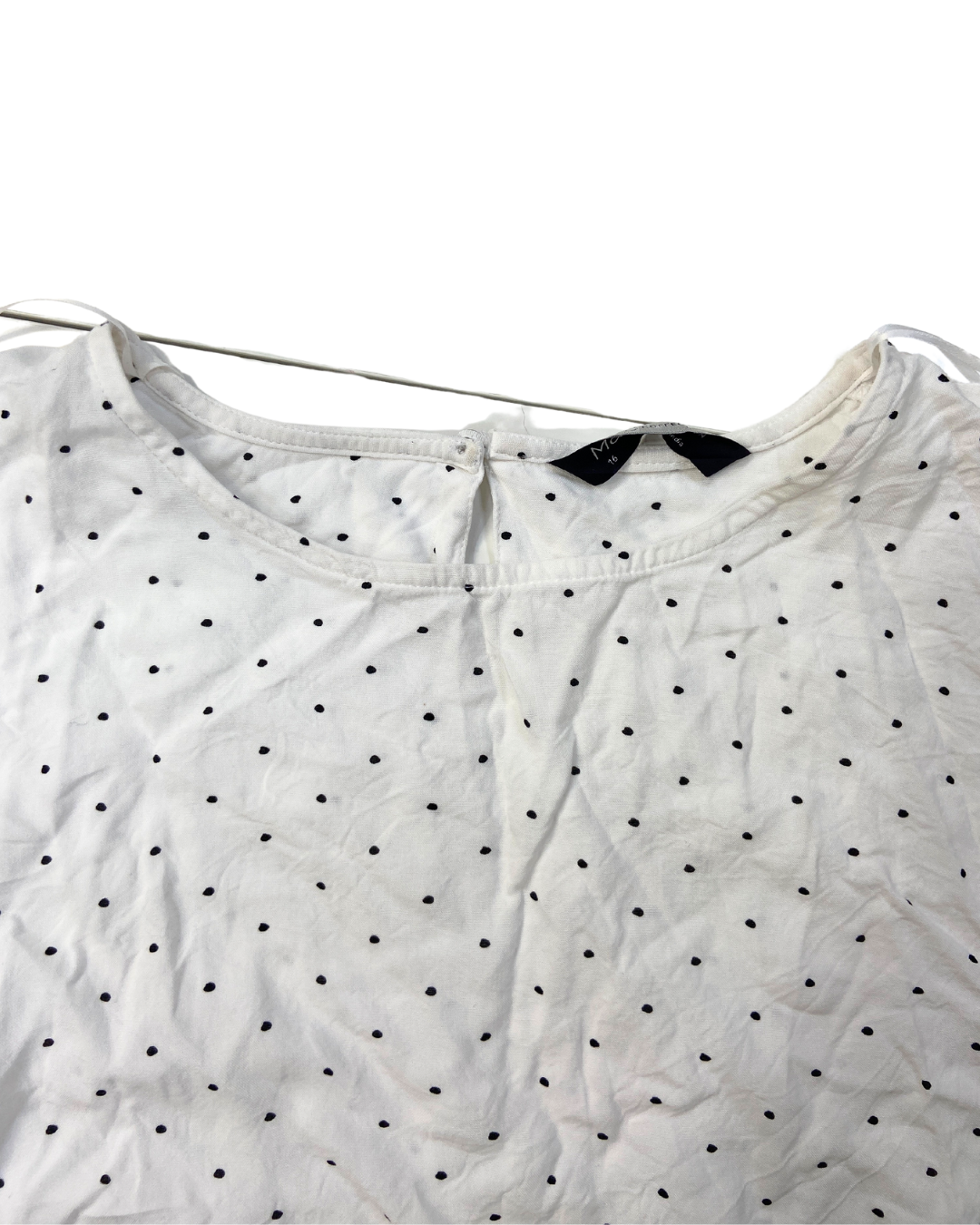 M&S White Polka Dot Shirt